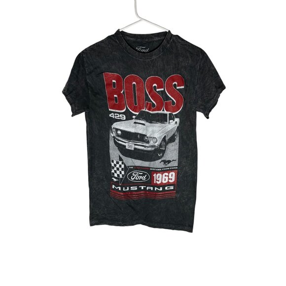 Ford Mustang BOSS 1969 Faded Gray Acid Wash Tshirt Unisex S - Picture 1 of 4